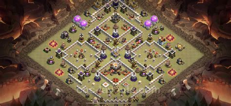 Best Anti 3 Stars War Base TH11 with Link, Anti Air / Electro Dragon - Town Hall Level 11 CWL ...