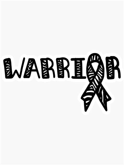 Rare Disease Warrior Zebra Stripe Sticker Sticker For Sale By