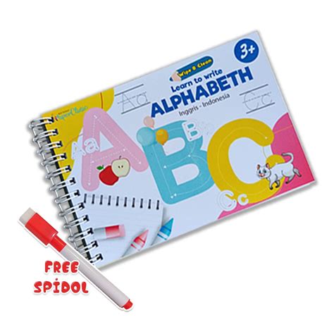 Jual Buku Anak Belajar Mengenal Huruf Alphabet Mini Book Flash Card Wipe And Clean Mainan