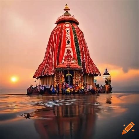 Lord Jagannath From Puri Sea Beach In Rath Yatra From Puri Temple On