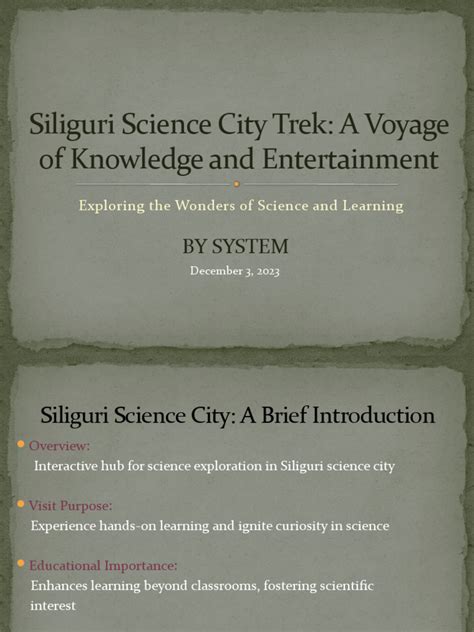 Siliguri Science City Trek 01 Pdf Science Learning