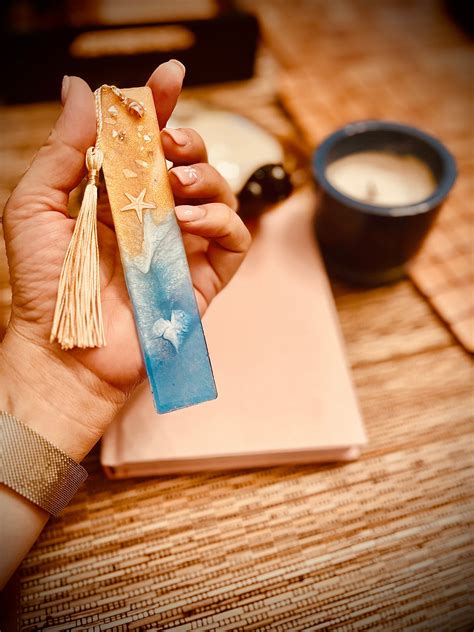 Ocean Themed Handmade Epoxy Resin Bookmarks Personalized Resin