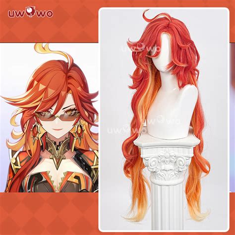 Uwowo Genshin Impact Mavuika Pyro Archon Natlan Cosplay Wig Long Hair ...