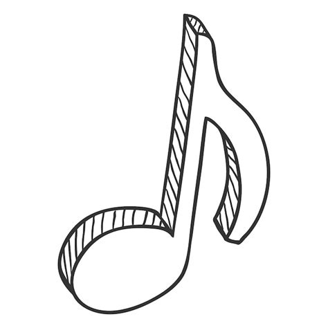 Premium Vector Vector Sketch Musical Eighth Note Icon