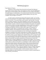 ECON1100 PEAR Writing Assignment Pdf PEAR Writing Assignment Dear