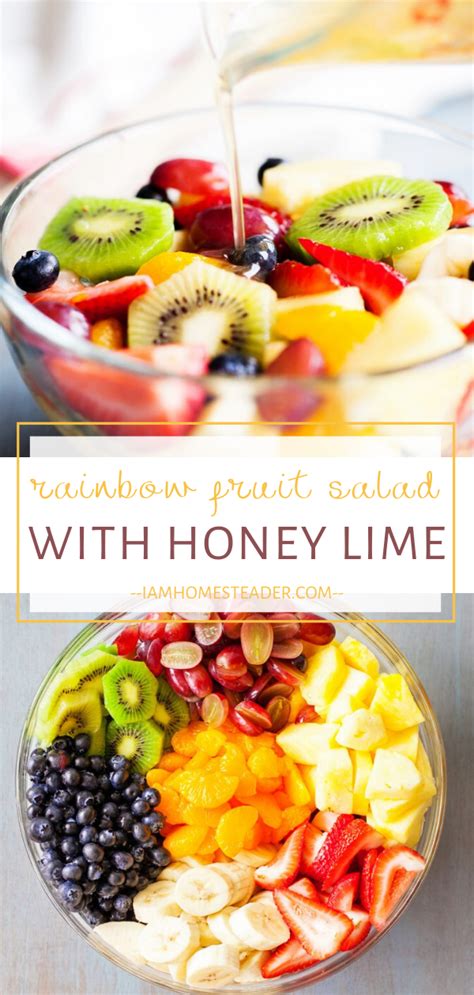 Rainbow Fruit Salad With Honey Lime Dressing Artofit