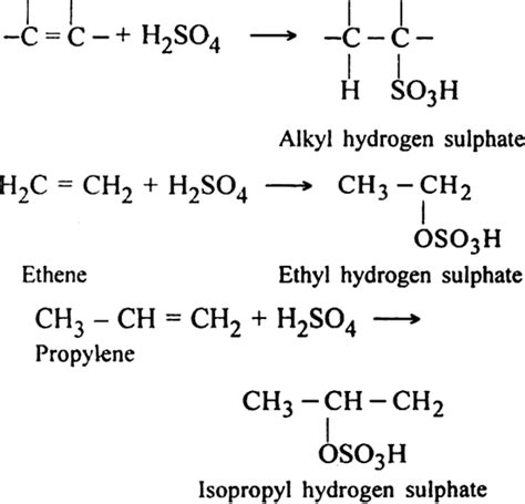 Alkene Reaction With H2so4 And H2o