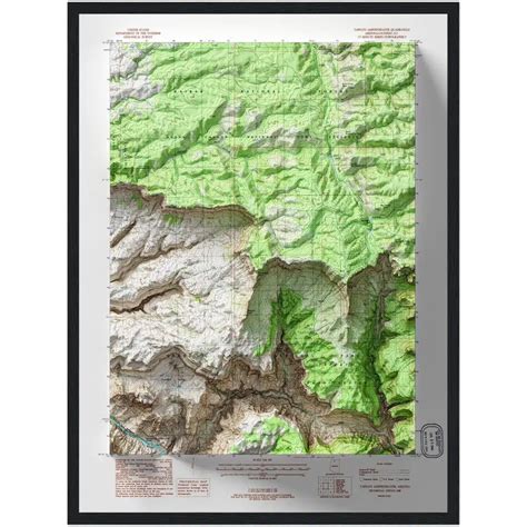 Priest Lake Relief Map Elevation Map Geoartmaps