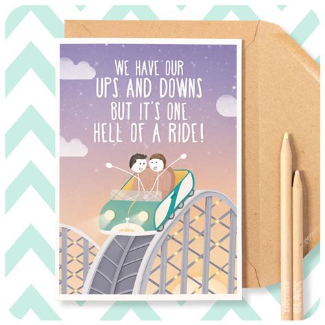 Cute Lgbt Gay Love Anniversary Card Husband Boyfriend By Lanther Black