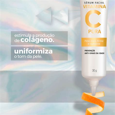 Vit C Pura Para O Rosto - Sérum Facial Vitamina C Pura 30g | Vult