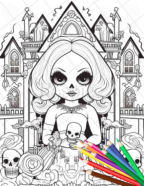 28 Printable Pastel Goth Coloring Pages Hajisandip