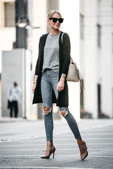 Long Cardigan And Jeans Outfit Online