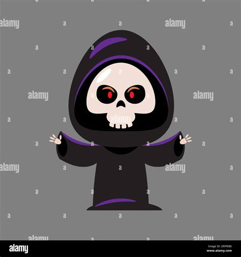 Grim Reaper Lindos Personajes De Dibujos Animados De Halloween