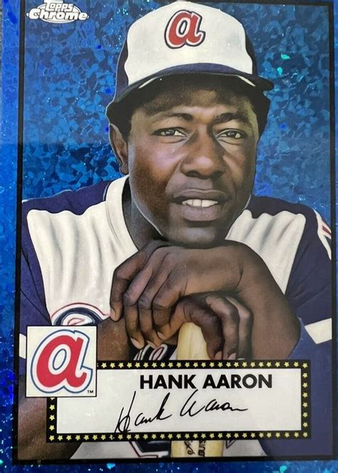 Hank Aaron 2021 Topps Chrome Platinum Anniversary 678 Blue Mini