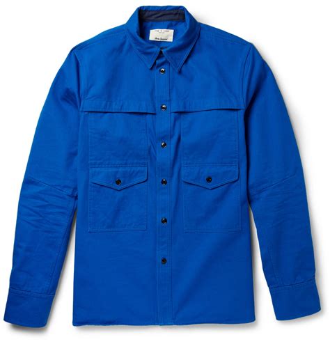 Rag & Bone Markham Cotton-Twill Shirt Jacket in Blue for Men | Lyst