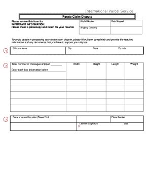 Fillable Online Loss Damage Claim Form Fax Email Print PdfFiller