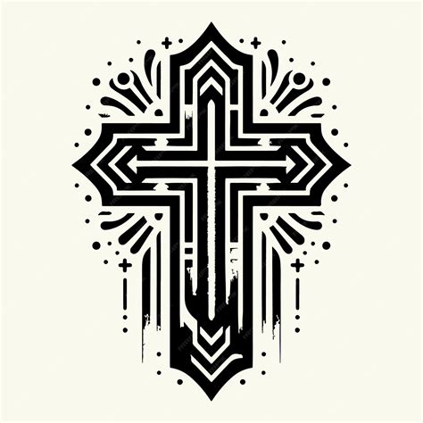 Premium Vector Christians Cross Silhouette Vector Illustration