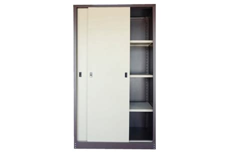 Full Height Cupboard W Steel Sliding Door C W Adjustable Shelf