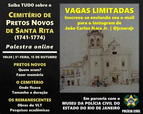 Pr Ximas Palestras Sobre O Cemit Rio De Pretos Novos De Santa Rita