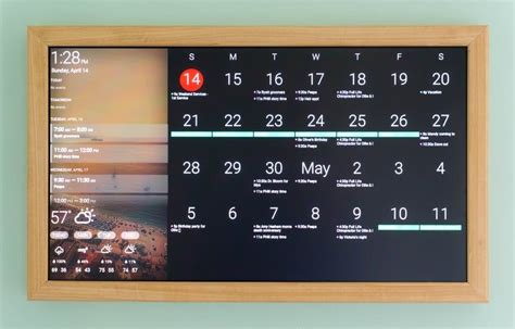 Digital Wall Calendar Touch Screen