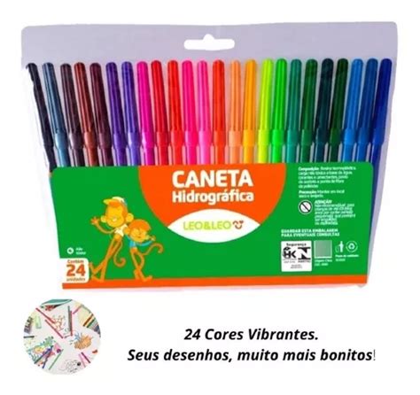 Canetinha Colorida Cores Pintar Desenhar Hidrogr Fica Mercadolivre