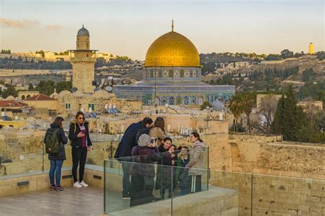 Temple Mount Aerial View, Jerusalem Stock Image - Image of people ...