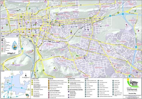 Tshwane Tourist Map - Ontheworldmap.com