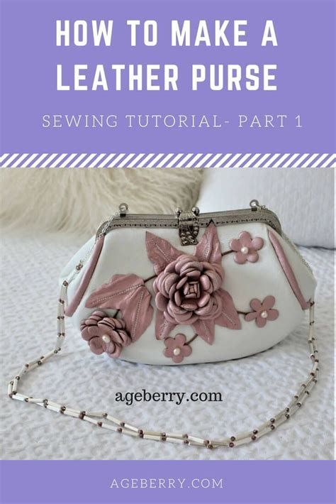 How To Make A Leather Purse Leather Purse Pattern Sewing For