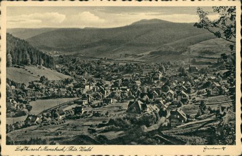 Panorama Ansicht auf Ort im Thüringer Wald Manebach Ilmenau