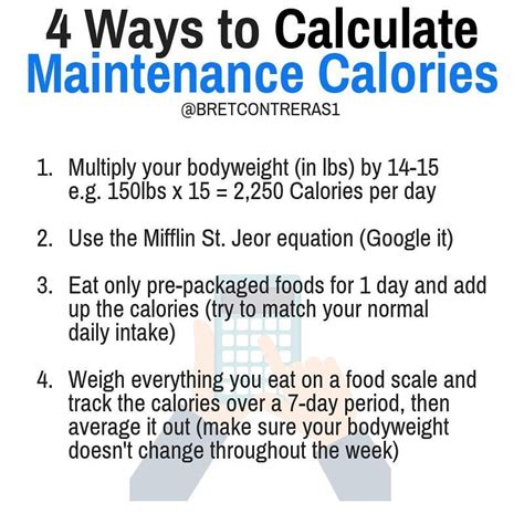 Calculation For Maintenance Calories Micallbruan