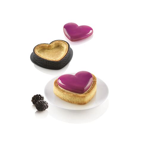 KIT MINI TARTE PETIT AMOUR Moule à tarte en forme de cœur Silikomart