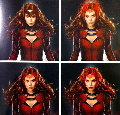 WandaVision Photos Reveal Elizabeth Olsen's Unused Scarlet Witch Costumes