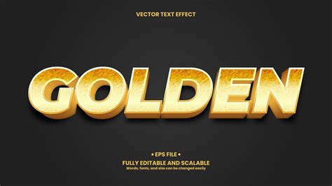 Premium Vector Golden 3d Text Effect