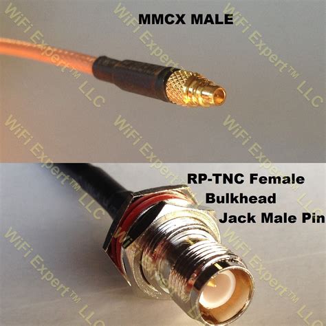 Rg Mmcx Male To Rp Tnc Female Bulkhead Coaxial Rf Pigtail Cable Rf