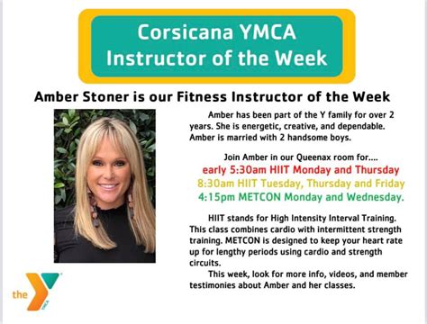 Congratulations To Amber Stoner For Ymca Of Corsicana