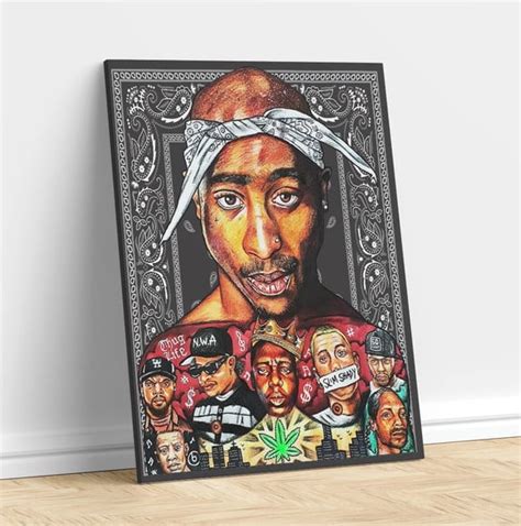 Placa Decorativa 2pac Rappers 21x30cm Quadro Elo7