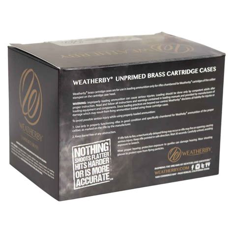 Weatherby Unprimed 257 Weatherby Magnum Reloading Brass 50 Count