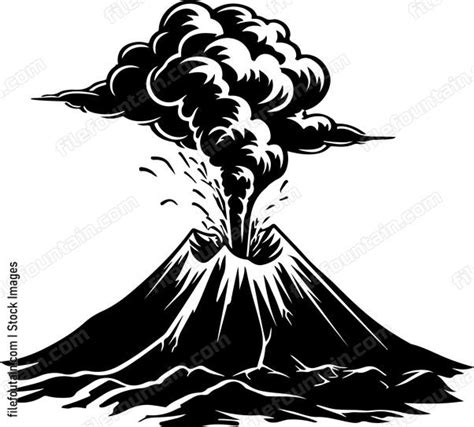 Volcano Eruption Logo Vector Design - FileFountain