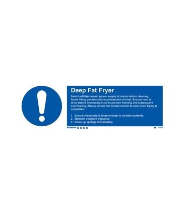 Departmental Signs Galley (White, rigid PVC) Deep Fat Fryer (Safety ...