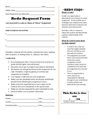 Fillable Online Parkvillems Bcps Redo Request Form Parkville Middle