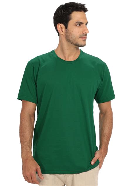 Camiseta Masculina Algod O Manga Curta B Sica Verde Bandeira