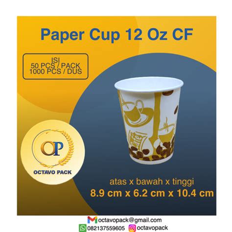 Jual Paper Cup Oz Hot CF Printing Gelas Kertas Minuman Panas Motif Kota Tangerang