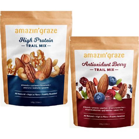 Amazin Graze High Protein Trail Mix Antioxidant Berry Trail Mix 130G