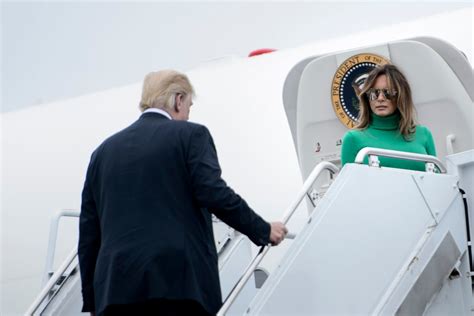 Fashion Notes: Melania Trump Glows in Green Ralph Lauren Sweater, Sneakers