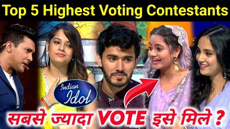 Top Highest Voting Contestants Of Indian Idol Season Indian Idol