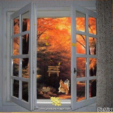 autumn window  animated gif picmix