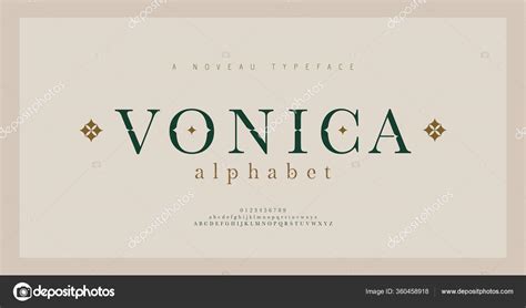 Elegant Alphabet Letters Serif Font Number Classic Lettering Minimal