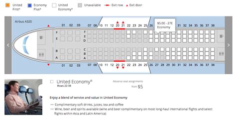 United Airlines Seat Selection Map