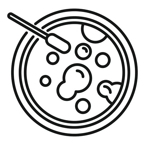 Bacteria Icon Outline Vector Petri Dish Vector Art At Vecteezy