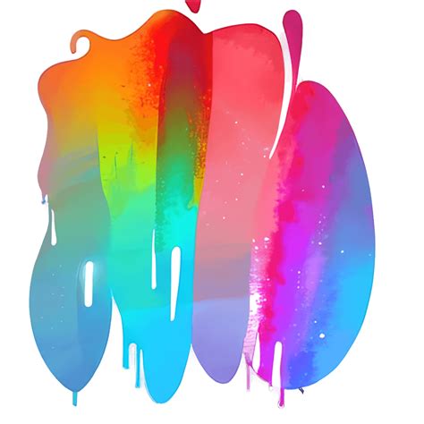 Love Watercolour Rainbow Colours Dripping · Creative Fabrica